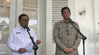 Gubernur DKI Jakarta Pramono Anung bertemu dengan Menteri Keuangan (Menkeu) Purbaya Yudhi Sadewa di Balai Kota DKI Jakarta. (Foto: Liputan6.com/Winda Nelfira).