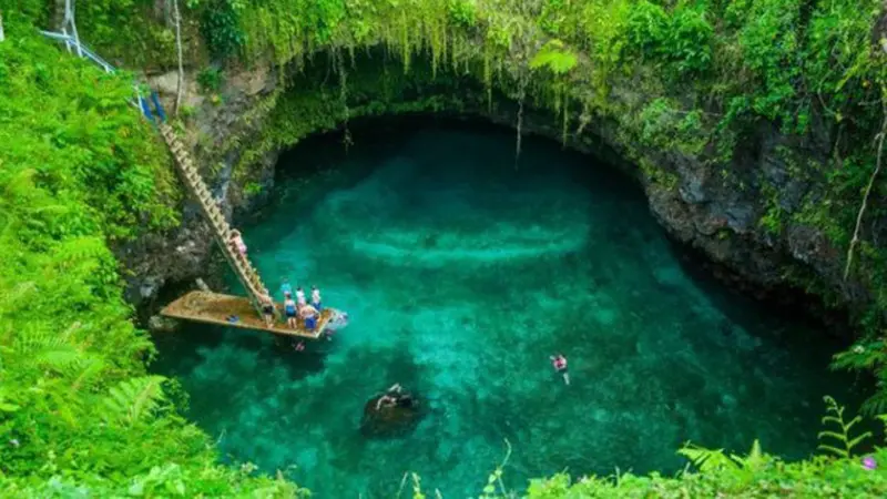 To Sua, Kolam Renang Alami di Bekas Gunung Berapi  