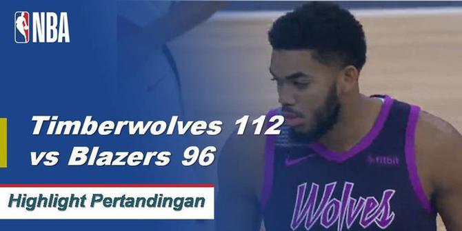 Cuplikan Pertandingan NBA : Timberwolves 112 vs Trail Blazers 96