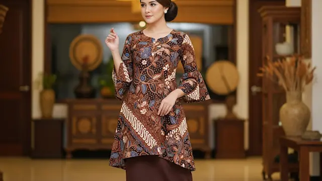Tunik Batik Lengan Lonceng