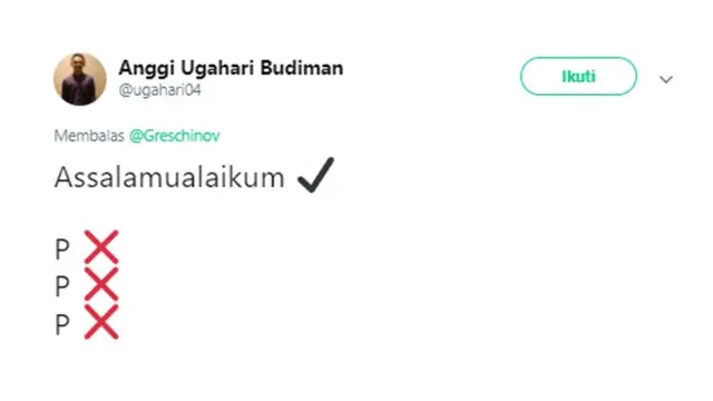 Plesetan ejaan (Sumber: Twitter/ugahari04)