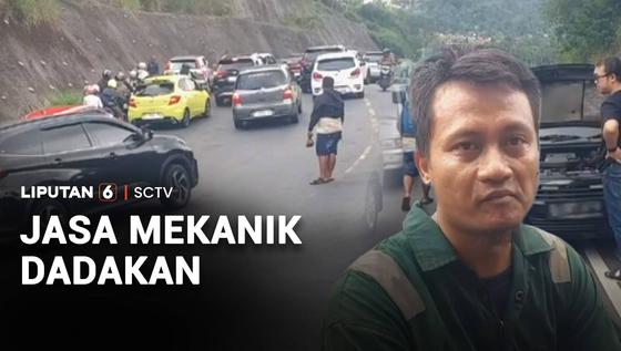 Banyak Kendaraan Mogok di Tanjakan Gentong, Jadi Berkah Tersendiri bagi Mekanik Dadakan