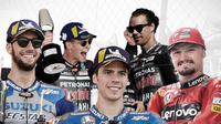 Jack Miller, Joan Mir, Franco Morbidelli, Fabio Quartararo, dan Alex Rins. (Bola.com/Dody Iryawan)