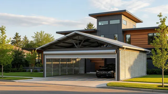 Model Carport dengan Rolling Door Anti Maling