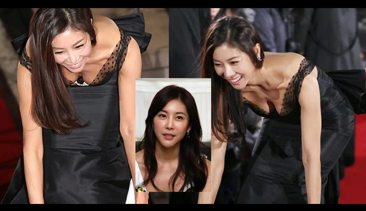 Han Eun Jung menginjak gaunnya sendiri dan terjatuh saat menghadiri “KBS Drama Awards” tahun 2010 (Istimewa)
