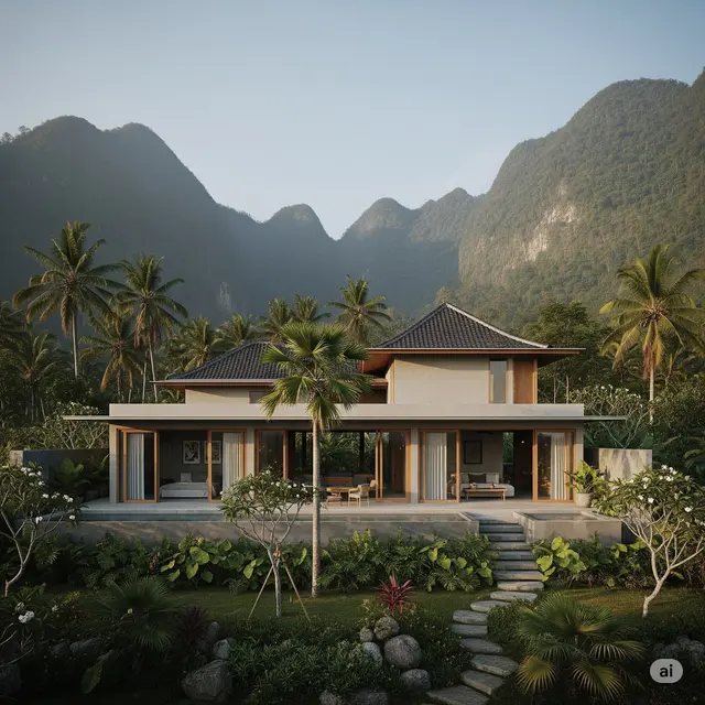 Denah Rumah Sederhana di Pegunungan. Foto: Gemini
