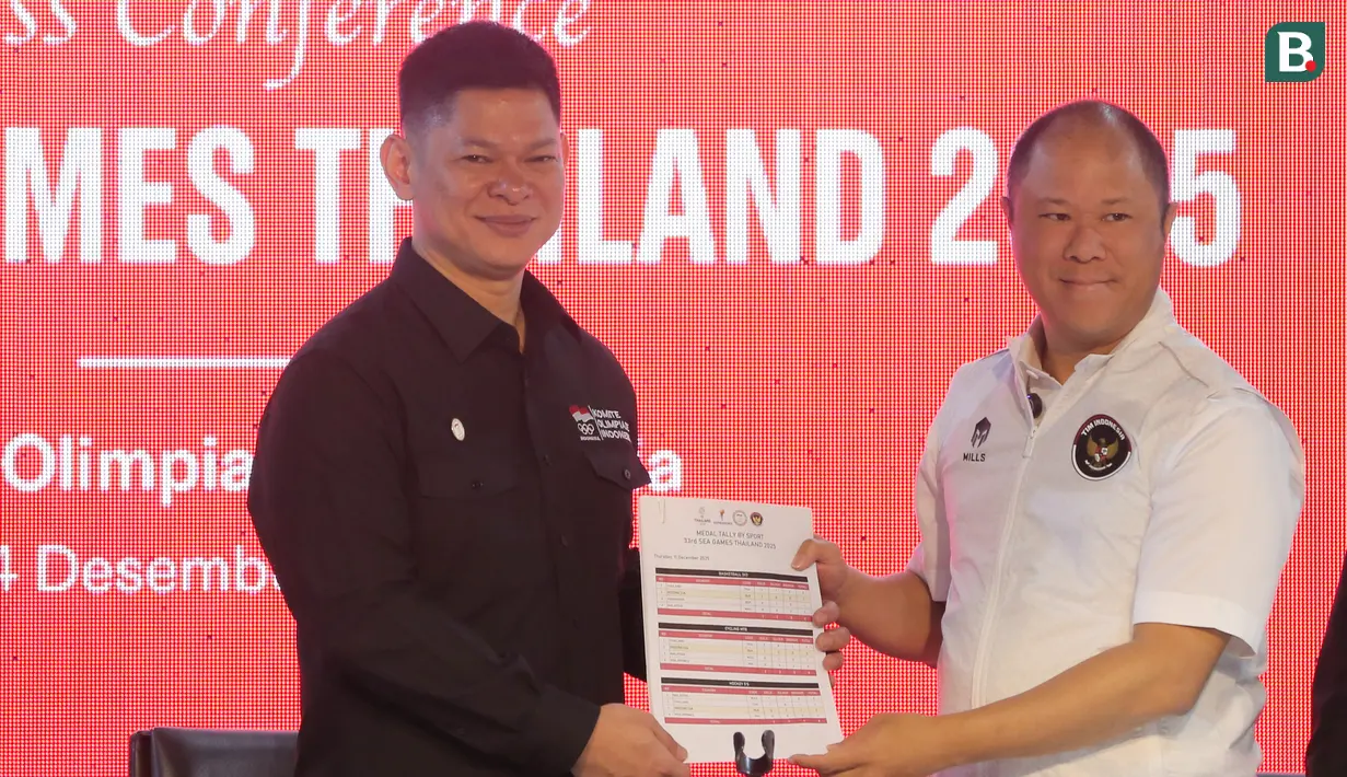 Prestasi tandang terbaik Indonesia sebelumnya terjadi pada SEA Games Kuala Lumpur 1989 dengan raihan 102 emas, disusul SEA Games Manila 1991 dengan 92 emas. Dengan capaian di Thailand 2025, Indonesia mencatatkan prestasi tandang terbaik dalam 32 tahun terakhir, melampaui SEA Games Singapura 1993 yang menghasilkan 88 emas. (Bola.com/M Iqbal Ichsan)