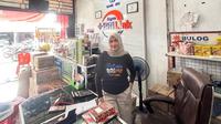 Tri Wenita, pemilik AgenBRILink Mulia Motor di Riau. (c) Istimewa
