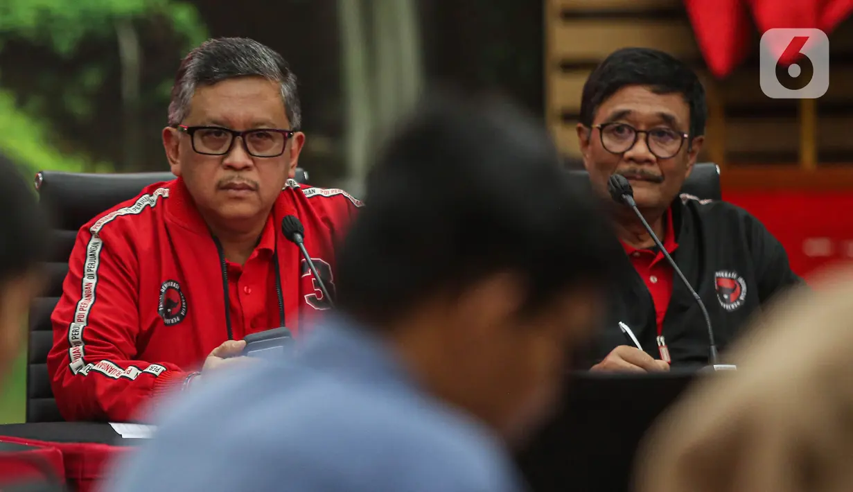 Hasto Kristiyanto menegaskan tokoh yang diundang ke Rakernas PDIP ke-V merupakan mereka yang menjaga demokrasi dan semangat penegakkan hukum. (Liputan6.com/Angga Yuniar)