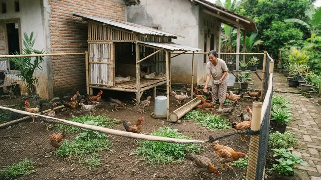 Cara Ternak Ayam Kampung di Halaman Rumah Tanpa Bangunan Permanen