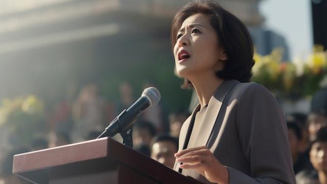 illustrasi public speaking