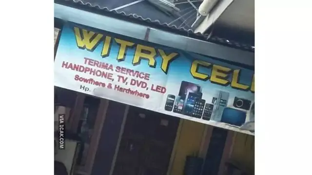 8 Potret Tulisan Nyeleneh di Tempat Servis Elektronik Ini Bikin Tepuk Jidat