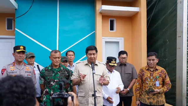 Kementerian PKP telah melakukan groundbreaking pembangunan rumah untuk Prajurit TNI AD MBR, di Serang, Banten. (Foto: Kementerian PKP)