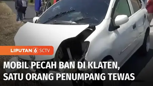VIDEO: Sebuah Mobil Alami Pecah Ban hingga Tabrak Pohon, Satu Penumpang Tewas