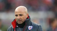 NIAT - Sukses mengantar timnas Cile menjadi juara Copa America 2015, Jorge Sampaoli memertimbangkan hijrah ke Eropa. (REUTERS/Henry Romero)