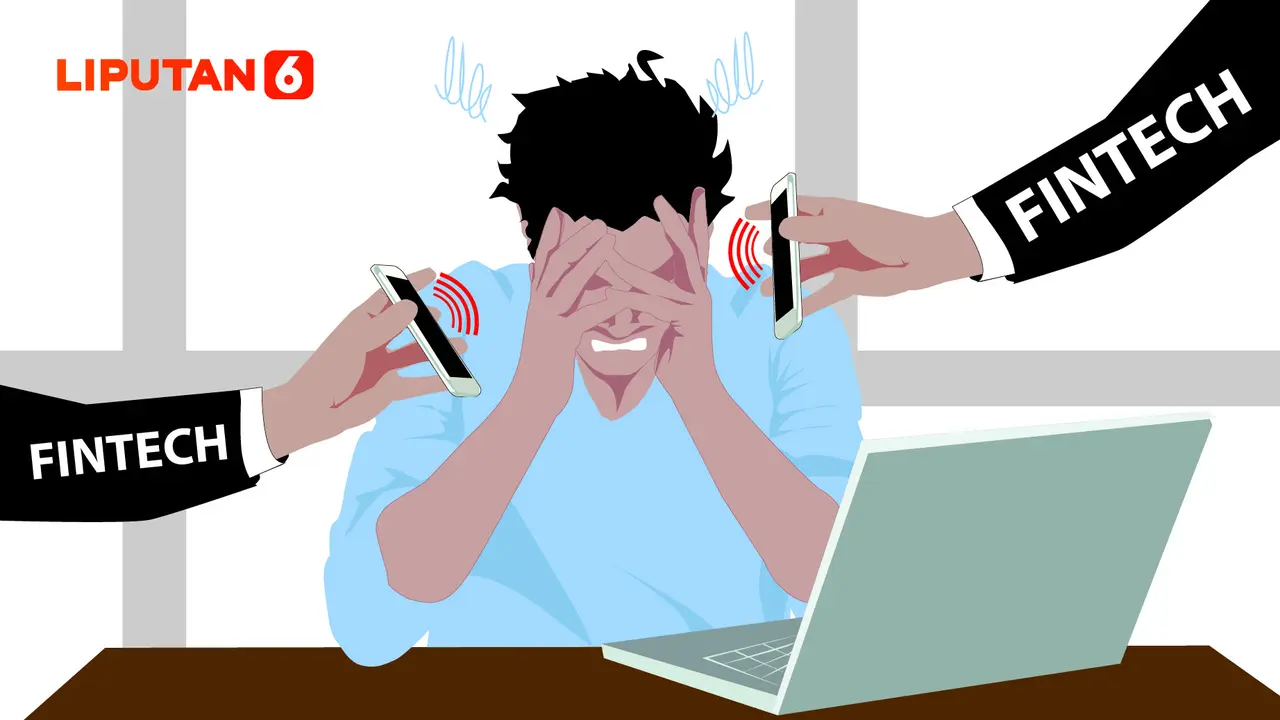 Ilustrasi korban pinjaman online atau fintech lending