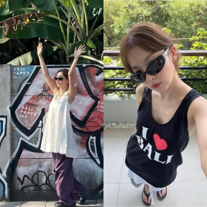 Beberapa OOTD Liburan Seulgi di Bali bak warga lokal. [@hi_sseulgi]