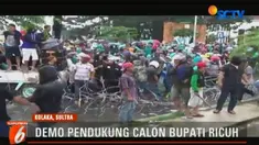 Massa menuding ada kecurangan dalam pemilihan bupati dengan pengerahan aparatur sipil negara sehingga jagoan mereka kalah
