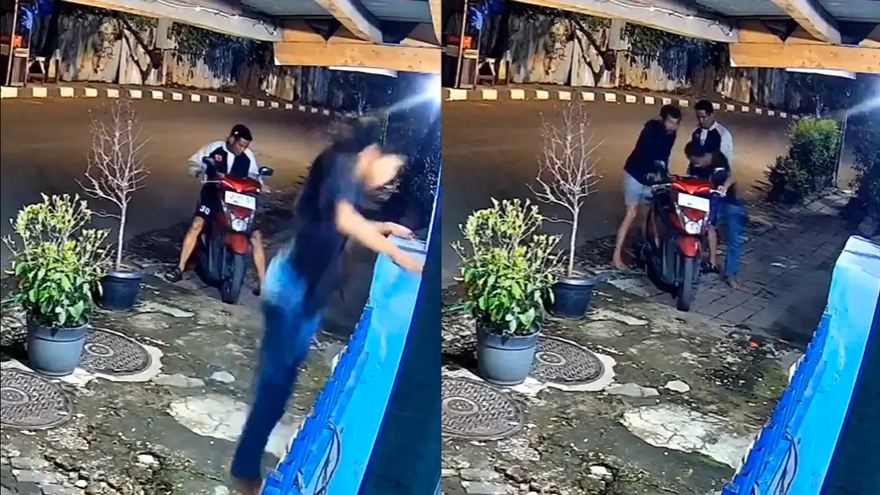 Maling di Manggarai, Tebet, Jakarta Selatan kesulitan kabur akibat motor mogok usai gagal beraksi pada Minggu malam (18/2).