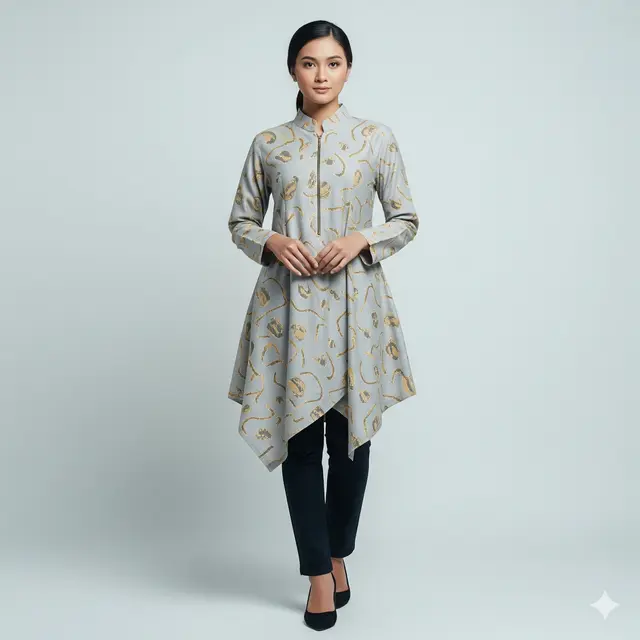Tunik Batik Modis untuk Kerja Terbaru 2025. Gemini