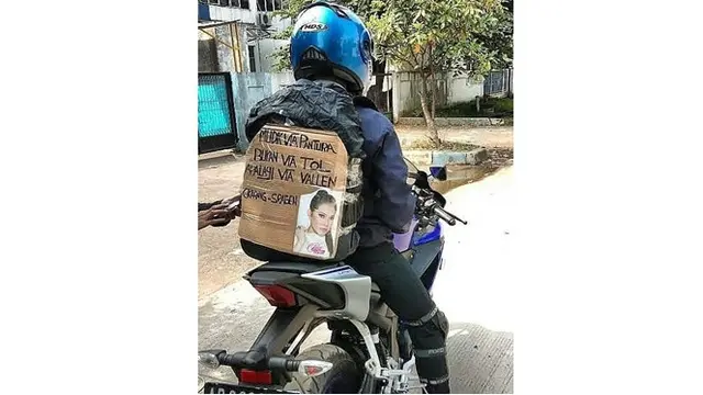 Pesan Unik Pengendara Saat Mudik
