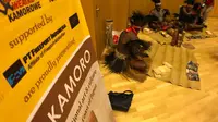 Pertunjukan budaya Kamoro di Swiss
