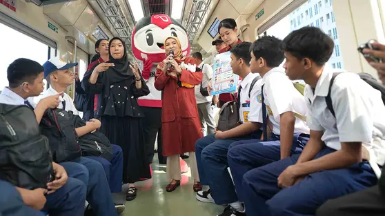 LRT Jabodebek Jadi Ruang Belajar Kesehatan Gigi Murid SLB