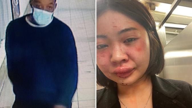 Model Thailand Bew Jirajariyawetch (kanan) dan pelaku penyerangan Kevin Douglas. Dok: NYPD, Jiyajariyawetch via New York Post