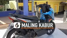 Kejadian unik terjadi di Ciamis, Jawa Barat. Sebuah motor milik pencuri terlihat dilas di tiang pos kamling, setelah sang pencuri terburu-buru kabur karena takut tertangkap warga.