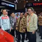 Presiden Jokowi berada di booth Toyota IIMS 2018 (Toyota)