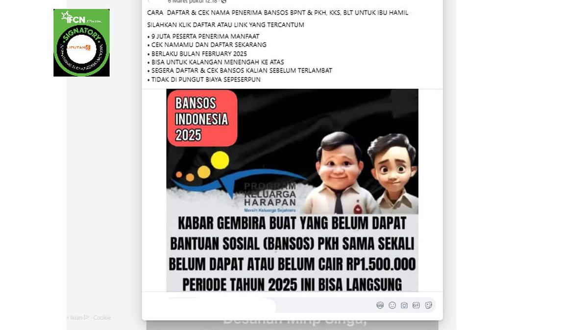 Cek Fakta: Tidak Benar Link Ini untuk Pendaftaran dan Pengecekan Penerima Bansos Ibu Hamil