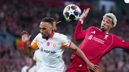 Liverpool menghajar Galatasaray dengan skor telak 4-0 pada leg kedua babak 16 besar Liga Champions 2025/2026 di Anfield, Kamis 19 Maret 2026 dini hari WIB. Hasil ini memastikan The Reds lolos ke perempat final dengan agregat 4-1. (AP Photo/Jon Super)