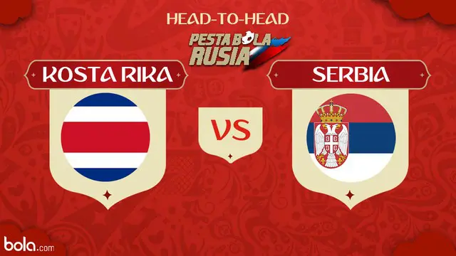 Berita video head to head pertandingan Piala Dunia Rusia 2018 antara Kosta Rika vs Serbia.