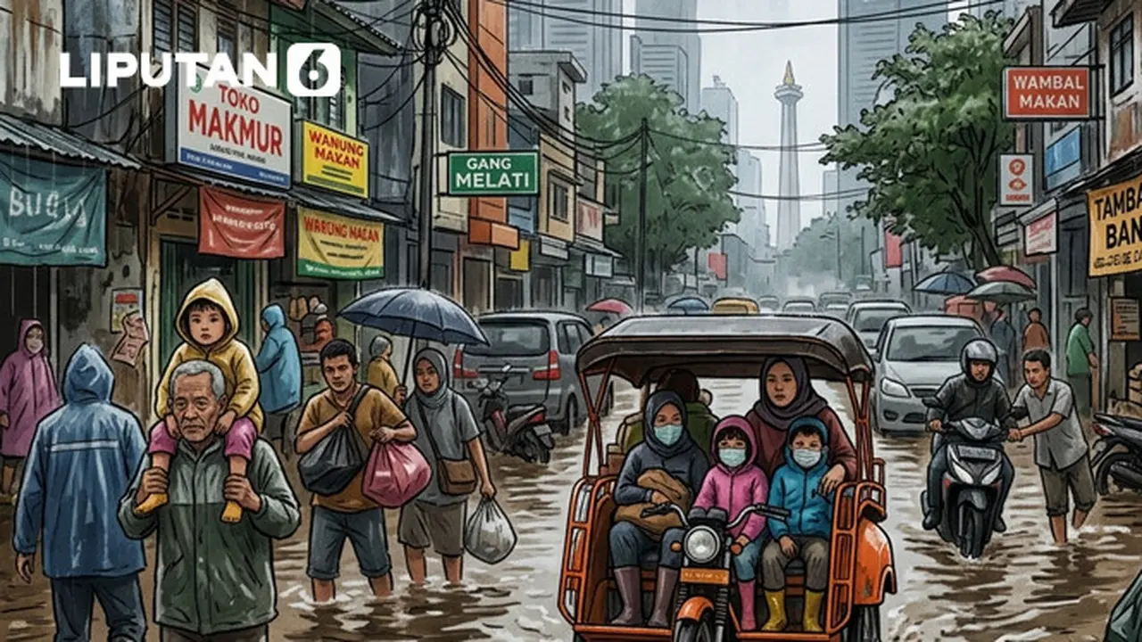 Banner Infografis Banjir Rob Hantui Warga Pesisir Jakarta.