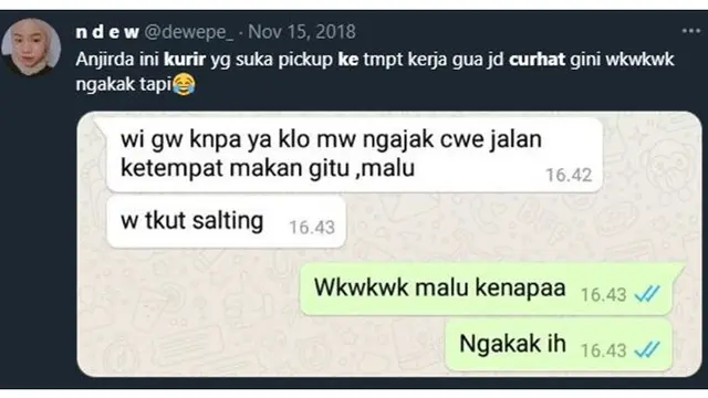 6 Chat Antara Kurir dan Pembeli Ini Saling Curhat, Bikin Senyum