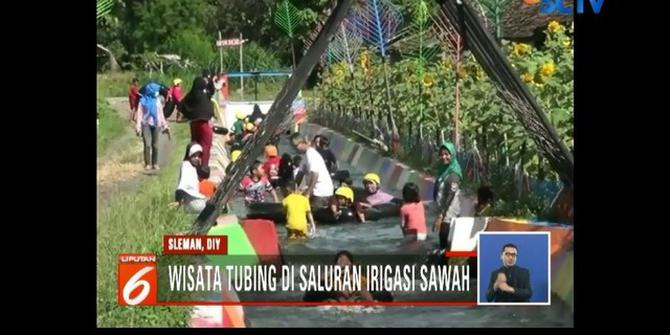 Wisata Unik Tubing Saluran Irigasi Sawah di Yogyakarta