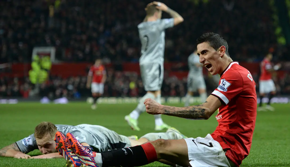 4. Angel Di Maria - Pada Agustus 2014 didatangkan dari Real Madrid dengan harga 59,7 juta poundsterling. (AFP/Oli Scarff)