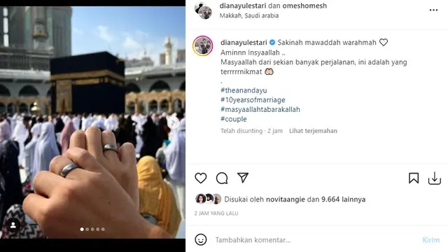 Ananda Omesh - Dian Ayu Lestari (Foto: Instagram/@dianayulestari)