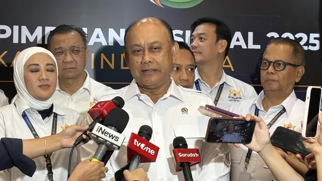 Kepala Badan Gizi Nasional (BGN) Dadan Hindayana saat acara Rapat Pimpinan Nasional KADIN, di Park Hyatt, Jakarta, Senin (1/12/2025). (Foto: Liputan6.com/Tira Santia)