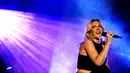 Apapun dapat terjadi ketika tampil secara live, begitu pula dengan kejadian yang menimpa Ellie Goulding tersebut. (AFP/Bintang.com)