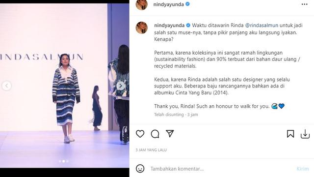 Nindy Ayunda (Foto: Instagram/@nindyayunda)