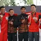 Pasangan dari Indonesia, Adityo Restu Putra dan Andriyan (kiri), hanya mampu meraih medali perak pada cabang renang indah nomor papan 10 meter sinkronisasi putra SEA Games 2017. (dok. Twitter KL2017)