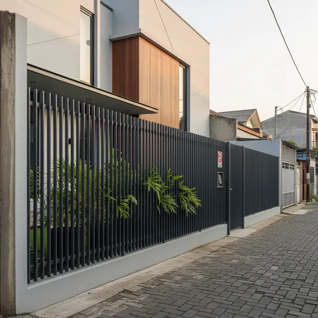 Model Pagar Inovatif untuk Rumah di Gang Sempit (Image by Gemini AI)