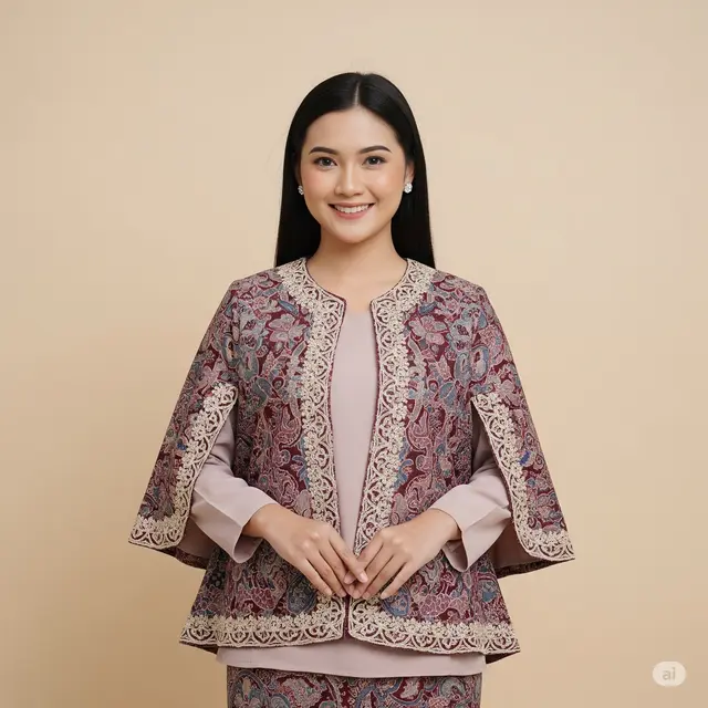 Gamis Brokat Cape Style
