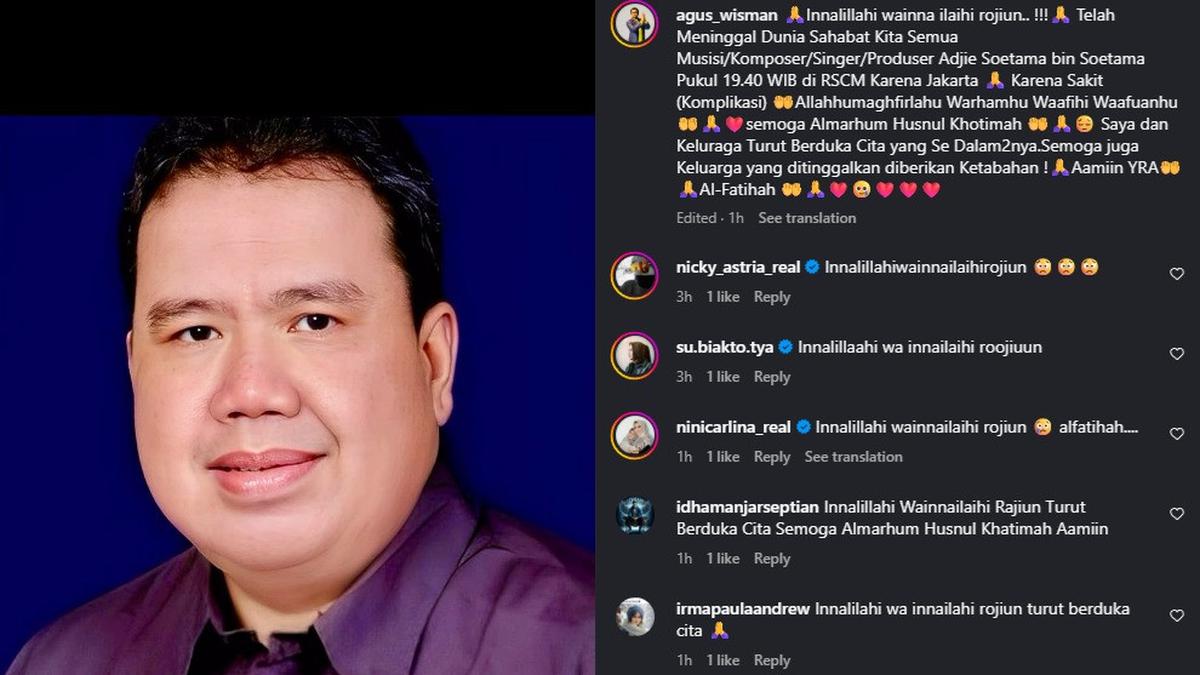 Kabar Duka, Pencipta Lagu Adjie Soetama Meninggal Dunia