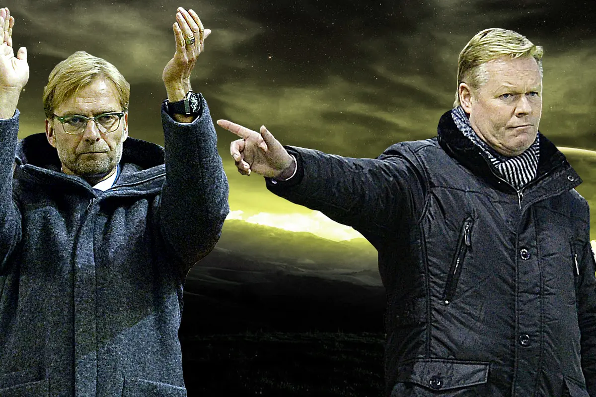 Jurgen Klopp vs Ronald Koeman (Bola.com/Samsul Hadi)