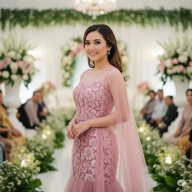 Dress Mermaid Fit Dusty Pink