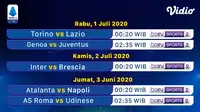 Jadwal Serie A Pekan 28 di Vidio. (Sumber: Vidio)