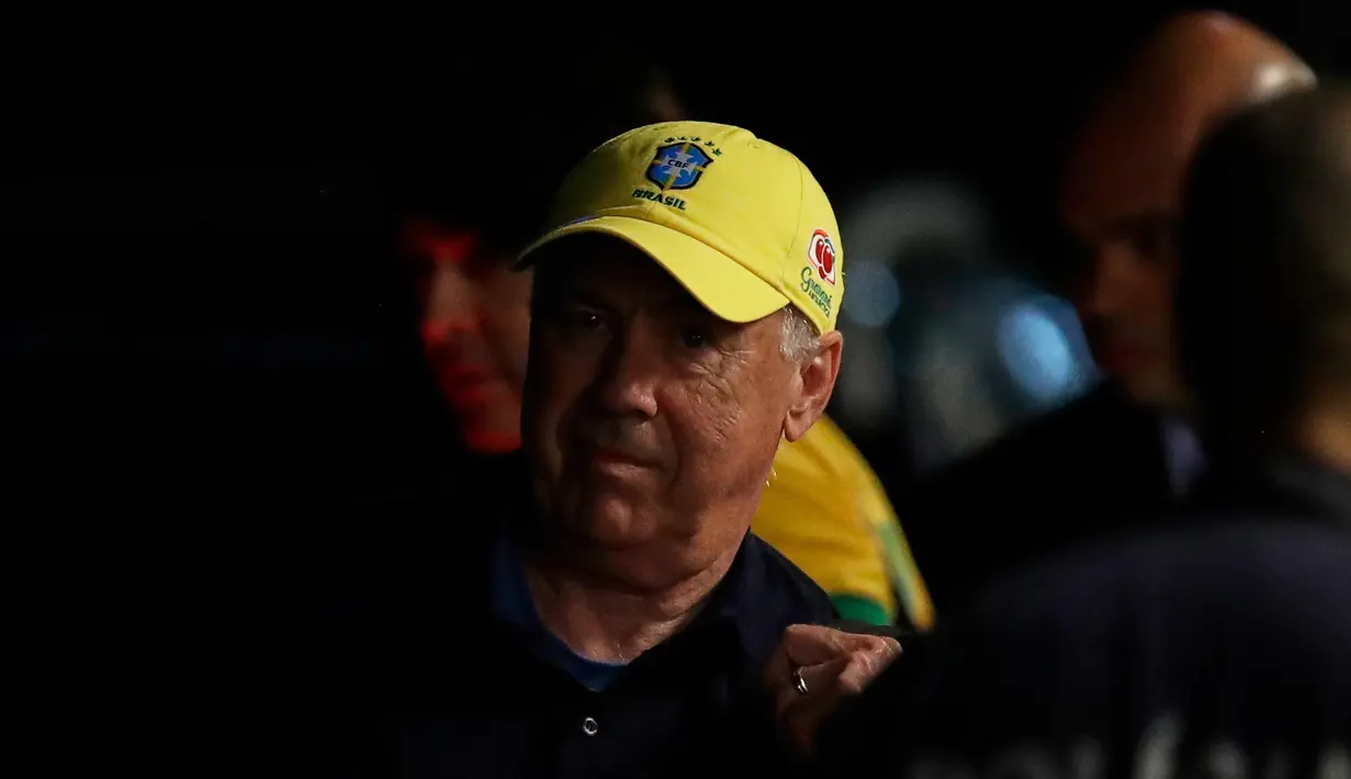 Tim Nasional Brasil memasuki era baru. Secara resmi, Carlo Ancelotti diperkenalkan sebagai pelatih baru tim nasional Brasil pada Senin 26 Mei 2025. (AP Photo/Bruna Prado)