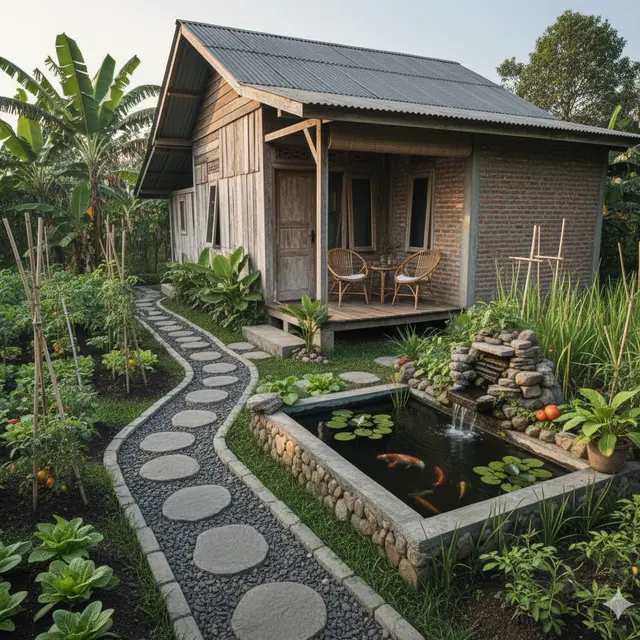 7 Model Rumah Mungil dengan Kebun, Teras dan Kolam Ikan Mini: Bikin Hunian Lebih Asri dan Nyaman Setiap Hari